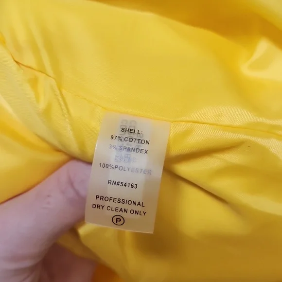 Calvin Klein Yellow Cocktail Dress, Size 6 - Picture 8 of 10